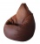Кресло мешок BOSS Brown (размер XXXL) из экокожи premium  класса заказать в интернет магазине Папа Пуф с доставкой